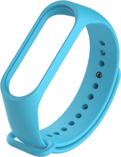 By Qubix - Geschikt voor Xiaomi Mi band 3 / 4 / 5 / 6 / 7 bandje OneColor - Licht blauw