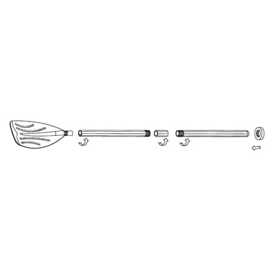 Intex - Roeispaan - French Oars - 3-Delige Set - Geel - 1.22 meter lang inclusief reparatiesetje