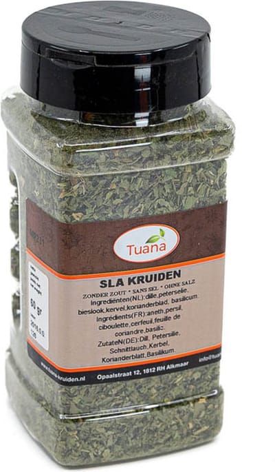 Tuana Kruiden - Sla Kruiden - Strooibus 100 Gram - Tuanashop - MP-S-0014