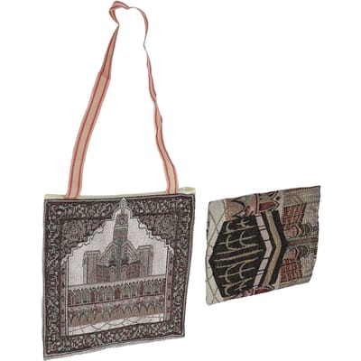 Strandhanddoek Tas Combinatieset Katoen Sneldrogende Handdoek en Draagbare Pouch voor Reizen Kamperen Sportschool Zwemmen