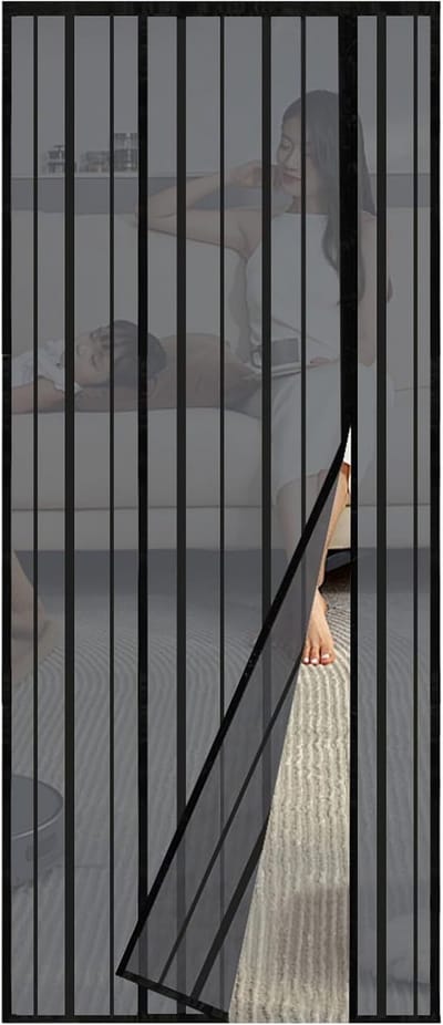 SnelShoppen - Magnetisch Insectenscherm voor Deuren 90x210 cm, Dubbelzijdig, Makkelijk te Installeren, Geen Boren, Insectenbescherming voor Balkon en