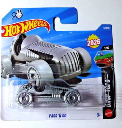 HOT WHEELS PASS 'N GO CHROME METALIC 1:64 5/250 HW DROP TOPS 1/5 SHORT CART METAL