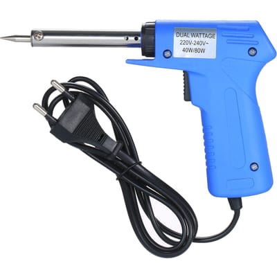 Fer à souder électrique Double puissance, type de pistolet à souder électrique, puissance réglable, fer à souder bleu 40W/80W réglable bleu