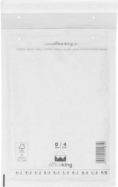 200 Luchtkussenenveloppen D4 Wit 200 x 275 mm - Veilig Verzenden