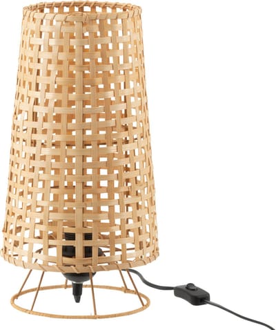 J-Line tafellamp Lena - rotan - naturel