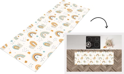 Keukenloper - Loper keuken - Dieren - Patronen - Regenboog - Bloemen - Patronen - 150x50 cm - Keukenloper vinyl
