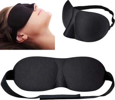 Without Lemon - 3D Slaap/oogmasker - Slapen - Nachtrust - Verduisterend - Reizen - Verstelbare Band - Zwart