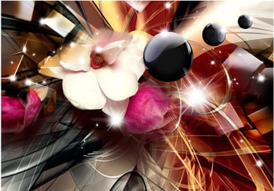 Fotobehangkoning - Behang - Vliesbehang - Fotobehang Bloemen, Parels en Luxe - Abstraction of Colours  - 300 x 210 cm