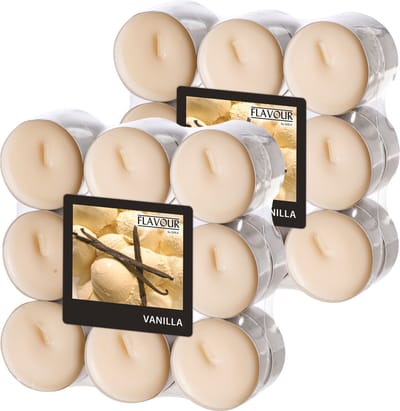 Conpax Candles Geur theelichtjes/waxinelichtjes - 36x - Vanilla aroma - 4,5 branduren