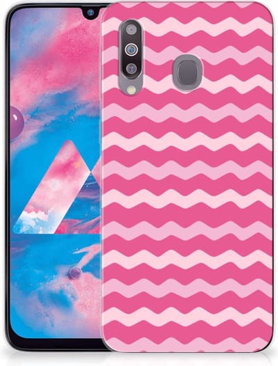 Samsung Galaxy M30 TPU bumper Waves Pink