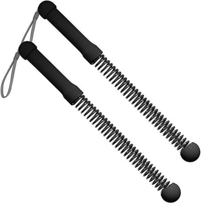 Krachttouw Set - Trainingsaccessoire - Bovenlichaam Trainen - Twee Touwen Inclusief - 45 cm - Zwart