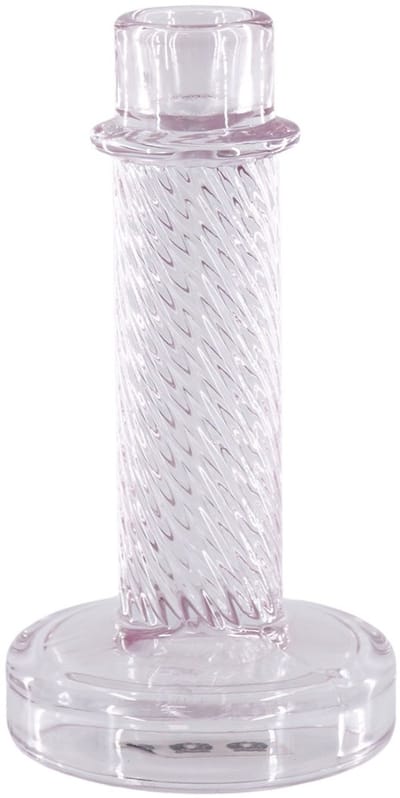 Housevitamin Kandelaar Glas Roze - 8x15 cm - Modern design - Sfeervolle verlichting
