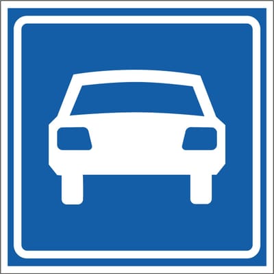 Autoweg sticker, G3 100 x 100 mm