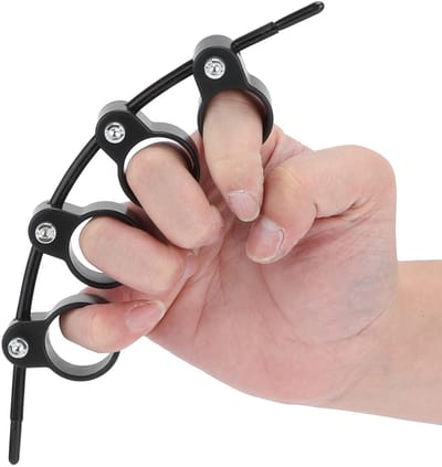 Allecto - Finger Exerciser - Vingertrainer - Voor muzikale beginners - Zwart - Gitaar en piano - Verbeter grip en coördinatie - Geschikt voor elke ...