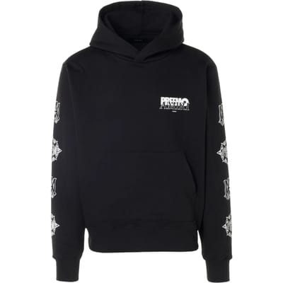 Zwarte hoodie met Amiri Premier-logo