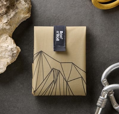 Boc’n’Roll Outdoor Mountain View - Duurzame Lunchwrap voor Wandelen & Kamperen – Herbruikbare Broodzak – Compact & Lichtgewicht