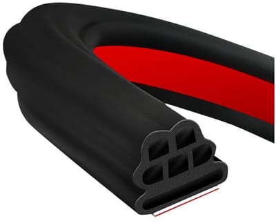 Cosensi- Afdichtstrip voor autodeuren - Drie-gaats - Geluidsisolatie - Rubber - 5 m - Universeel - Eenvoudig te installeren - Rubberen Strip