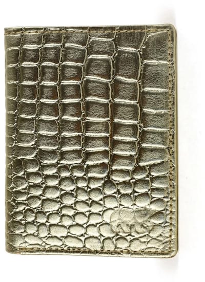 Bear Design Cas Creditcardhouder / Pasjeshouder - Small Croco Champagne