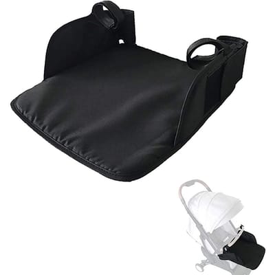 1 pièce Housse réglable et amovible pour repose-pieds de poussette bébé 30*35CM noir