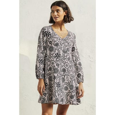Boden V-neck Flippy Mini Dress Ivo Maat: 8P | Mini Jurken Outlet | Dames | Wit