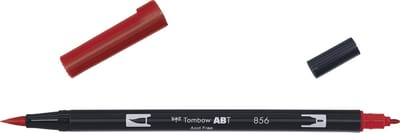 Tombow Brush pen - ABT 856 - Dual Brushpen - Poppy Red - Rood