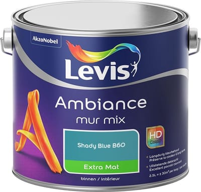 Levis - Ambiance Mur Extra Mat Mix - Shady Blue B60 - Mengverf - 2,5 L