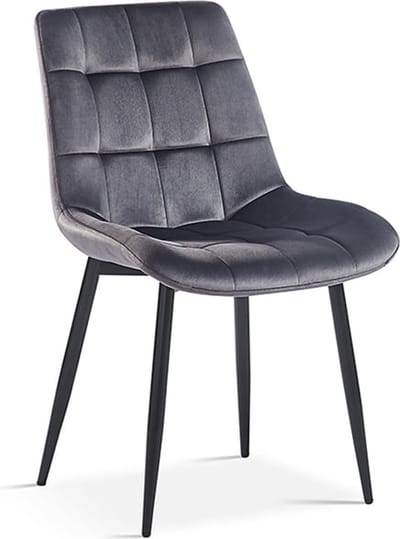 Stoel Alice Taupe - Velours - Set van 4 - Zithoogte 47 cm - Zitdiepte 44 cm