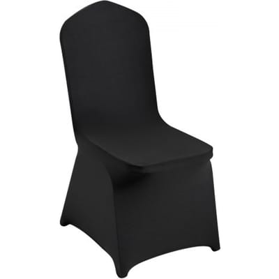 VEVOR 30 Stuks, Zwart Stoelhoezen Gemaakt van Elastisch Spandex voor Klapstoelen, Universele Pasvorm Stoelhoes, Afneembare en Wasbare Hoezen, voor Bruiloft, Vakantie, Banket, Feest, Feest, Dineren