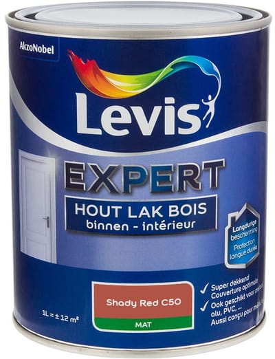 Levis - Expert Hout Lak Binnen Mat Mix - Shady Red C50 - Mengverf - 1 L