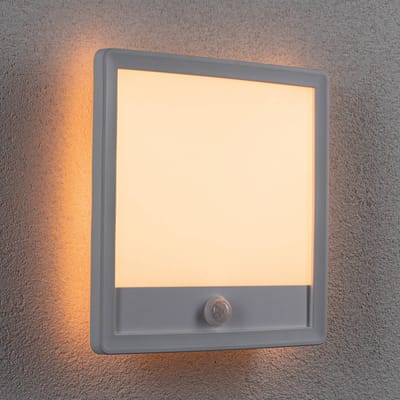 LED-paneel voor buiten Lamina Backlight Schemergestuurde bewegingsmelder (IR) insectvriendelijk IP44 hoekig 250x250 mm Tunable Warm 14W 920lm 230V Wit Kunststof