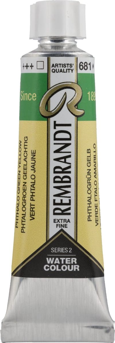 Rembrandt Aquarelverf Tube 10 ml Phtalogroen Geelachtig 681