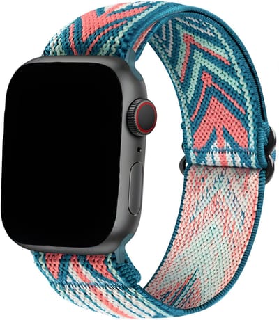 Innerlight® Nylon - Eloria - 38/40/41 mm - Nylon bandje geschikt voor Apple Watch - Geschikt als Apple Watch bandje voor Series 1/2/3/4/5/6/7/8/9/10 42mm/11 42mm/SE