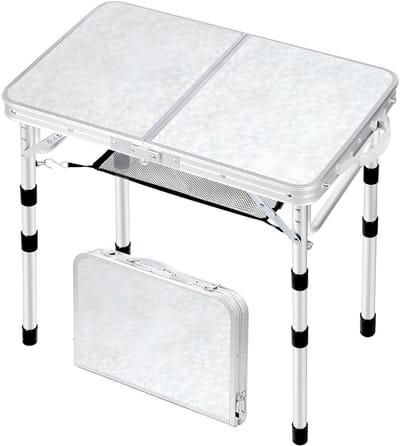 SP® Campingtafel - 31.75 kg Laadcapaciteit - Klaptafel - Campingtafel Inklapbaar - Wit - 25cm x 40cm x 60cm