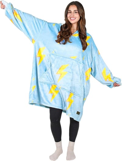 Extra Grote Hoodie Deken met Mouwen en Capuchon | Warme Fleece Draagbare Dekentrui