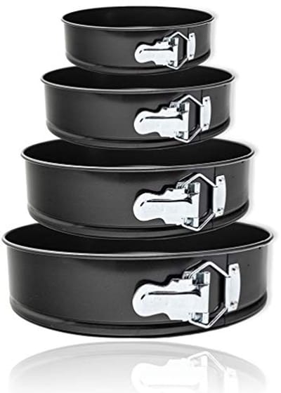 Set van 4 Bakvormen Springvormen Ø 18-28 cm voor Taarten