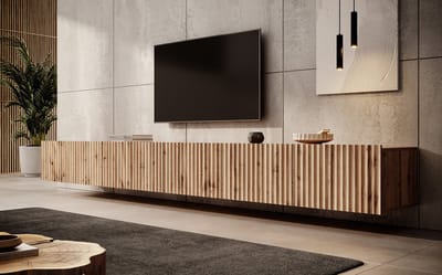 Meubella - TV-Meubel Pepinos - Eiken - 300 cm