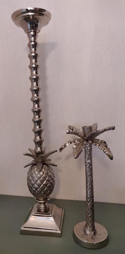 Aluminium Kandelaar Palm 65 cm Gilde Cult at Home