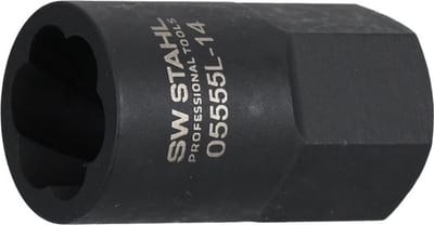 SW-Stahl spiraalgroefwisselplaat 3/8 inch, 14 mm uitwendig 6-kant, 05555L-14