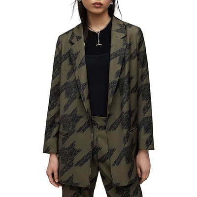 AllSaints Aleida Toni Blazer Khaki Green Size: 6 | Blazers Outlet | Dames | Groen