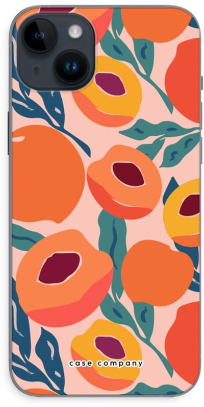 Case Company® - Hoesje geschikt voor iPhone 14 Plus hoesje - Perzik - Soft Cover Telefoonhoesje - Bescherming aan alle Kanten en Schermrand