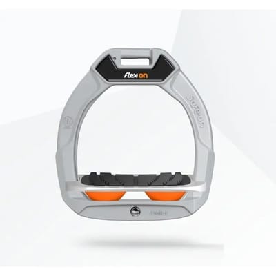 Veiligheidsspanners Paardrijden Schuin Grip Aluminium/Grijs/Oranje Kind Flex-On Safe-On