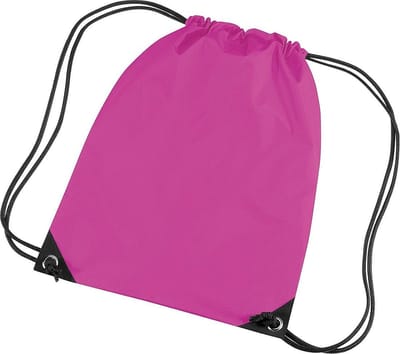 Bagbase Premium Gymsac Waterbestendige Zak (11 Liter) (Pakket van 2) (Fuchsia)
