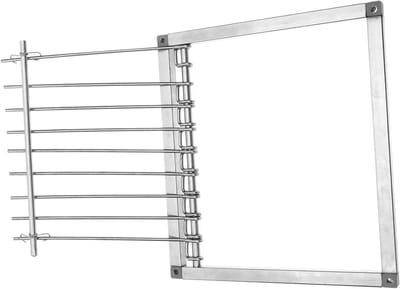 Metalen Kooideur - Duivenhok Deur - Vogelverblijf - Roestvrij Staal - 29x26cm - Zilver