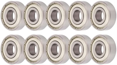 Diepgroefkogellagers 10 stuks van staalmateriaal voor rollen en assen 12 mm 6201z