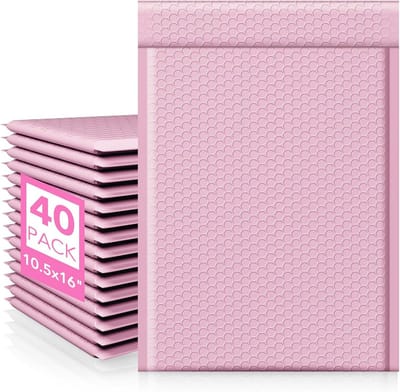 Grote Bubble Mailers 25x30 cm - 40 Stuks Dikke Gewatteerde Enveloppen in Felle Kleuren
