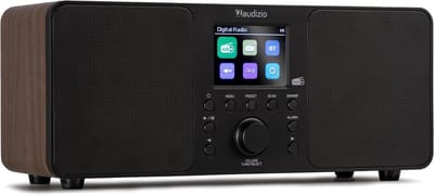 DAB Radio - Stereo Radio - Muziek Streamen - 50W Speakers - 2.8 Inch Display - Houtkleur