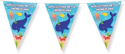 Paperdreams - Folie vlaggenlijn zwemdiploma dubbelzijdig - 10 meter