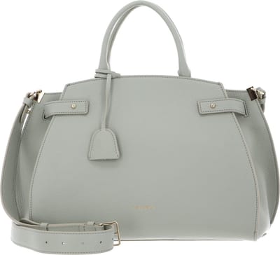 COCCINELLE Leren Handtas Schoudertas Kliche Handbag Grained Leather Celadon Green Mintgroen