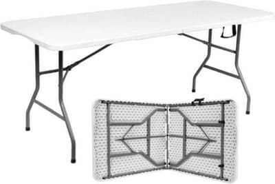 Livista® Klaptafel - Inklapbare Tafel - 180 x 70 cm - Vouwtafel - Antislip en Weerbestendig - Wit