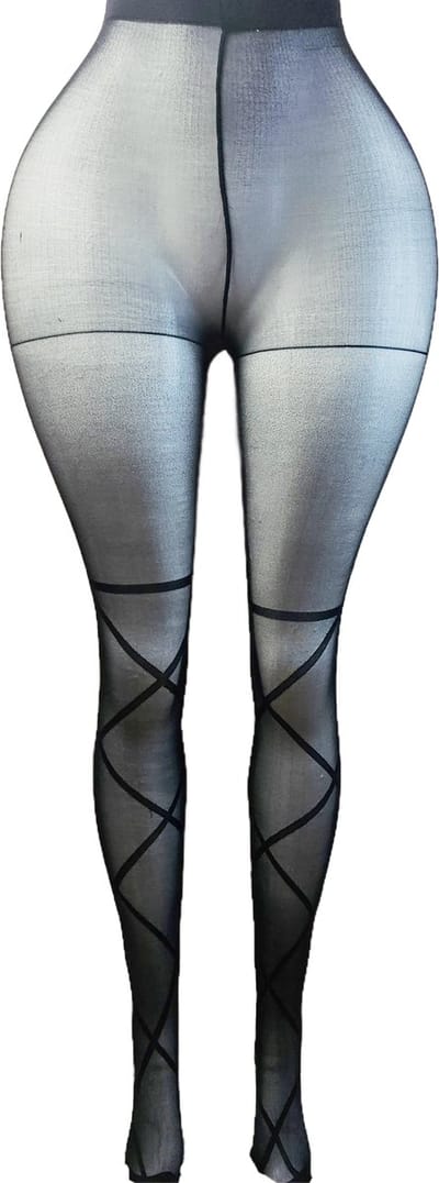 BamBella ® - Panty -Onesize - gaas maillot dunne pantys Dames - Onesize - lingerie van kant zwart
